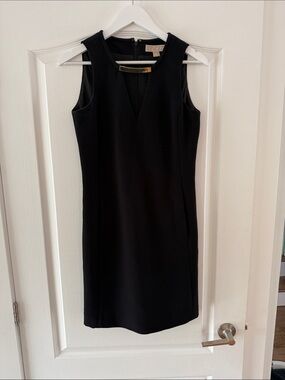michael kors black dress with silver studs Michael Kors Women's Astor Stud Long Sleeve Wrap Mini Dress, Black, XX-Small at Amazon Women's Clothing store